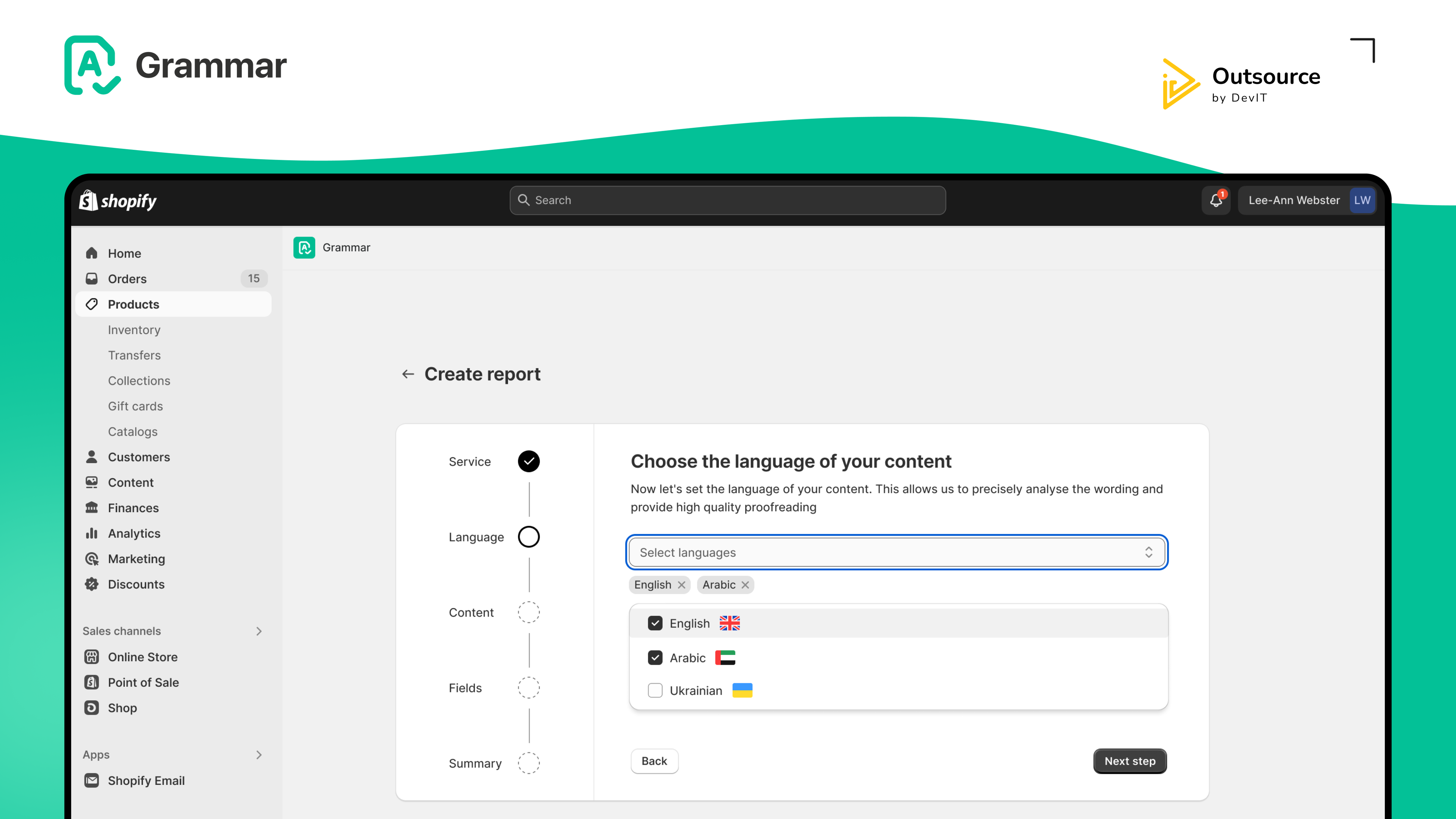 project thumbnail of Grammar Content Assistant
