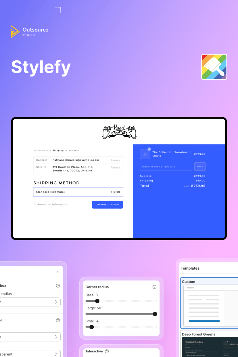 Preview picture of Stylefy Checkout Branding UI
