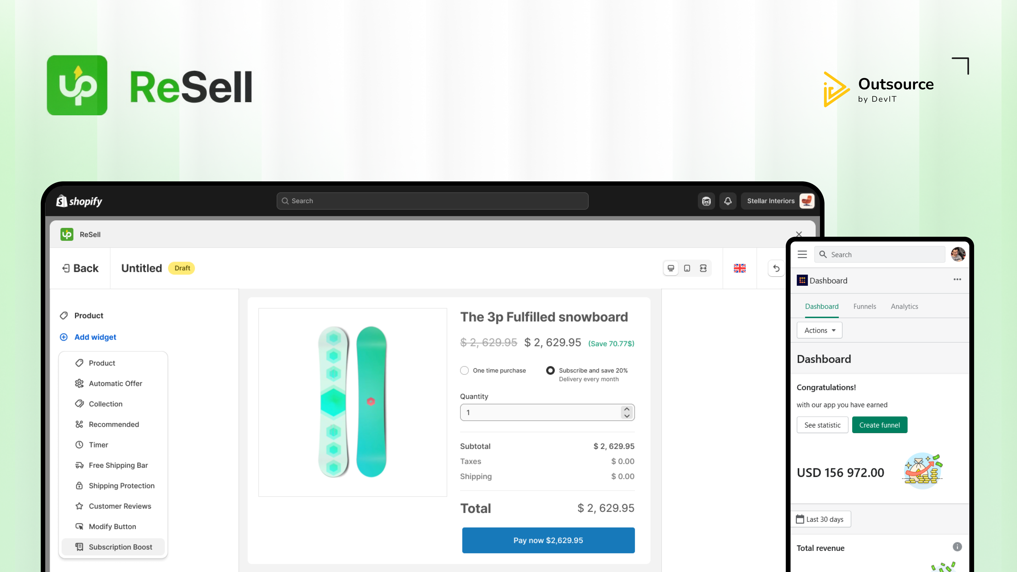 project thumbnail of ReSell Post Purchase Upsell