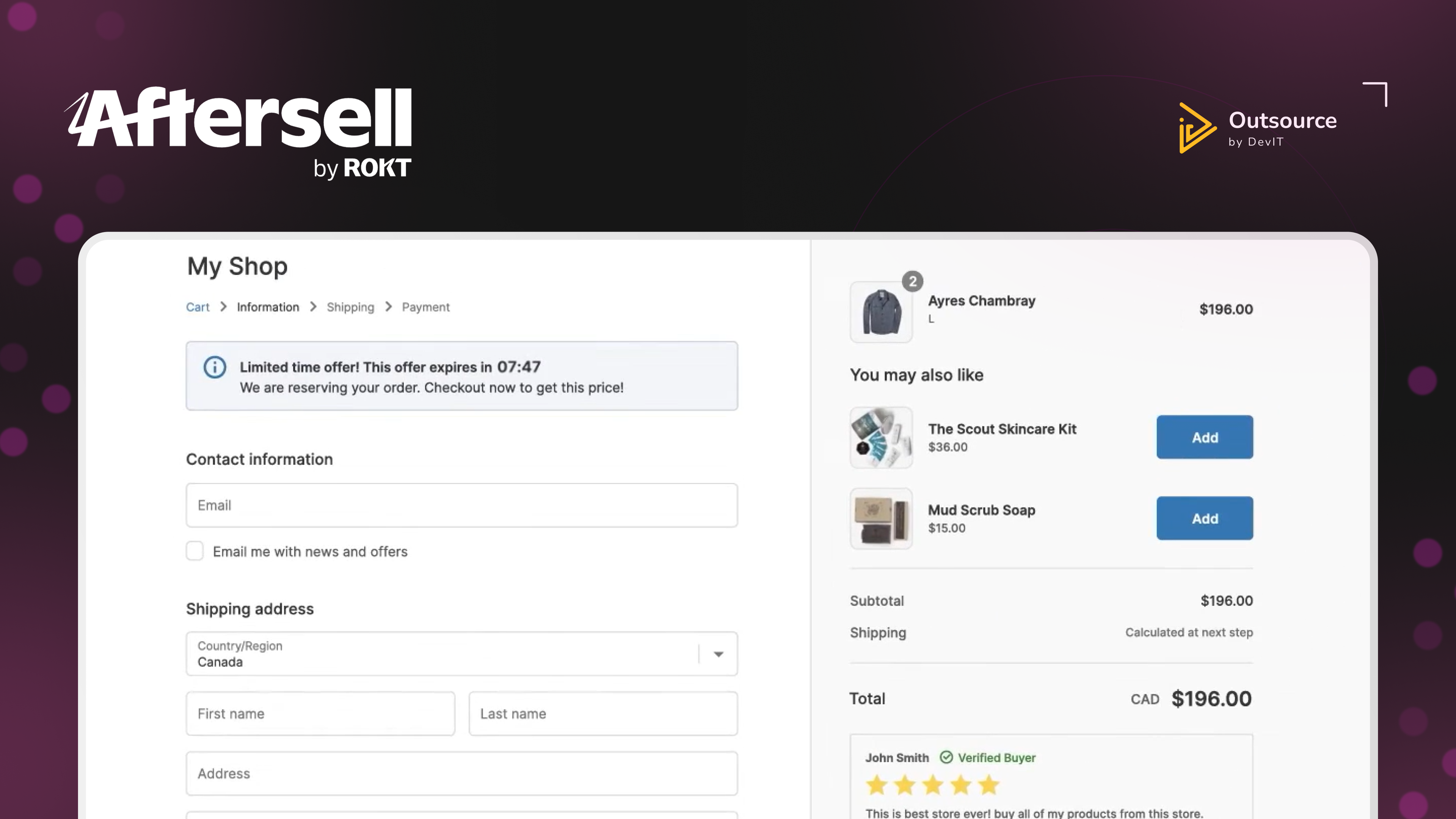 project thumbnail of AfterSell Post Purchase Upsell