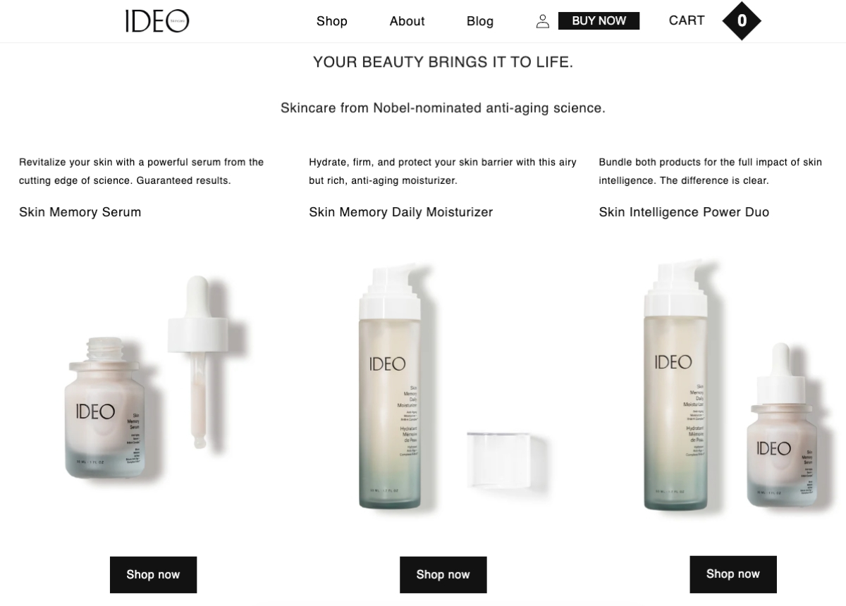project thumbnail of ideo-skincare