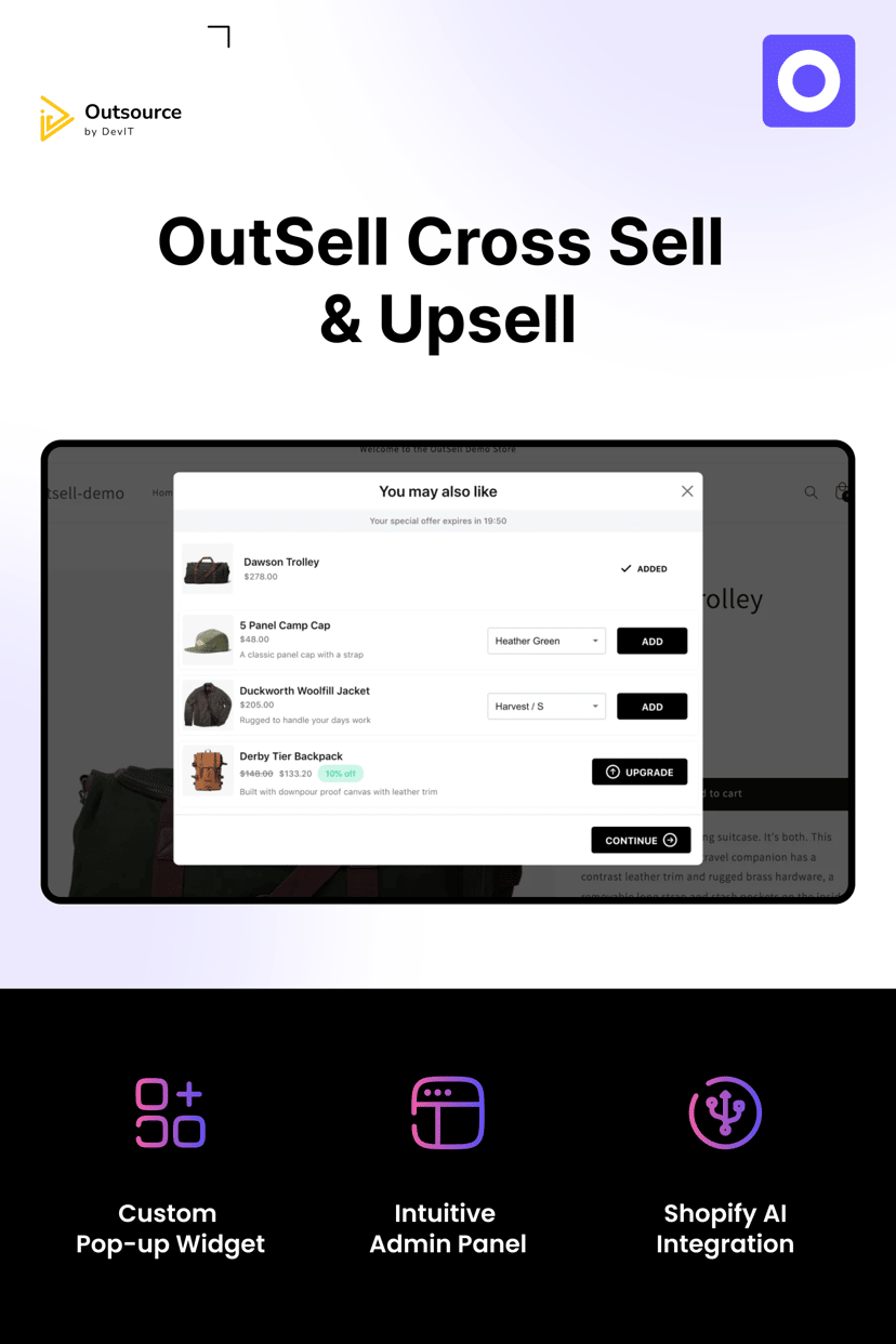 Preview picture of OutSell Cross Sell & Upsell