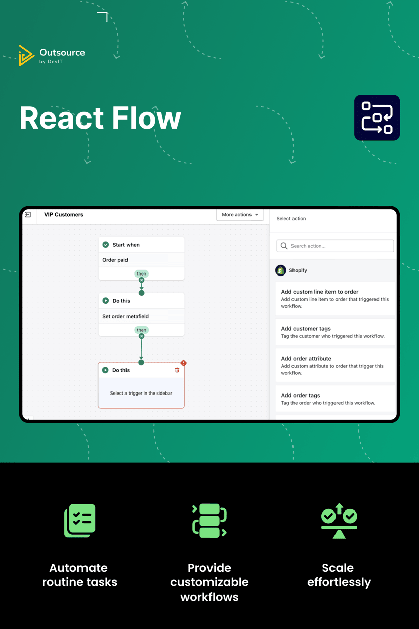 Preview picture of React Flow Workflow Automation
