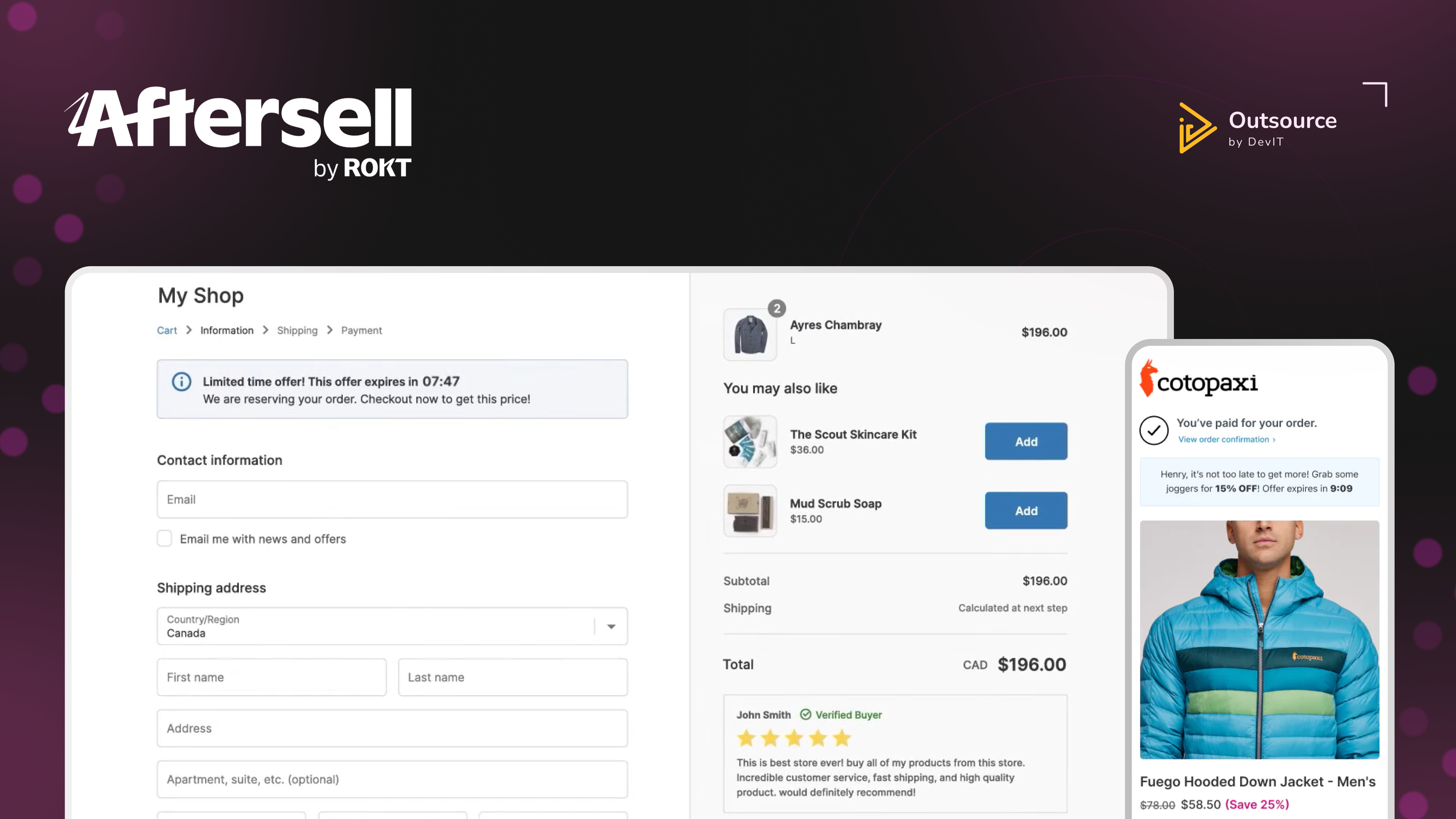 project thumbnail of AfterSell Post Purchase Upsell
