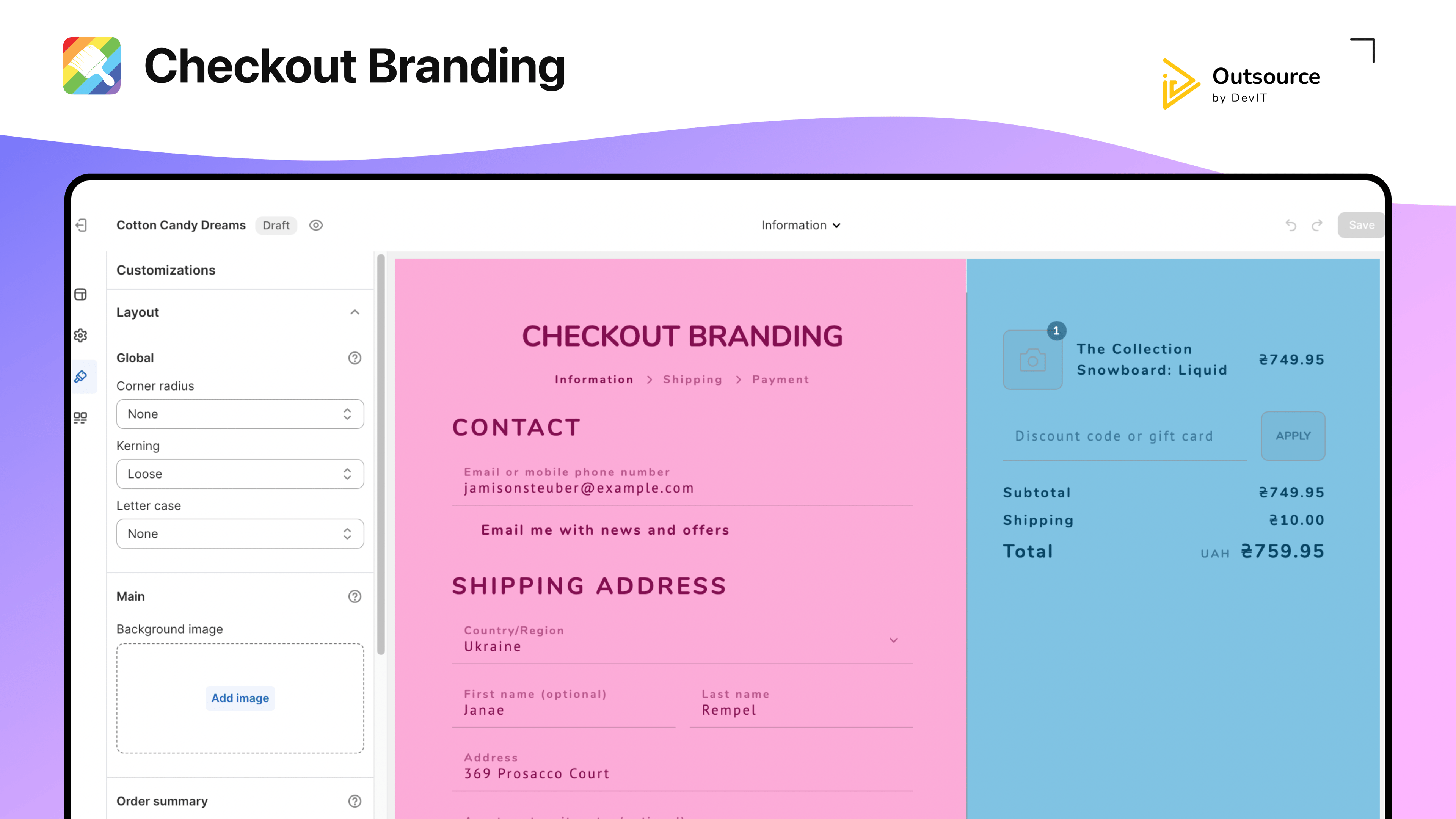 project thumbnail of Stylefy Checkout Branding UI